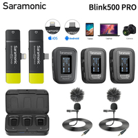 Saramonic Blink500 Pro Wireless Lavalier Lapel Microphone for iPhone Android PC Laptop DSLR Cameras Youtube Recording Streaming