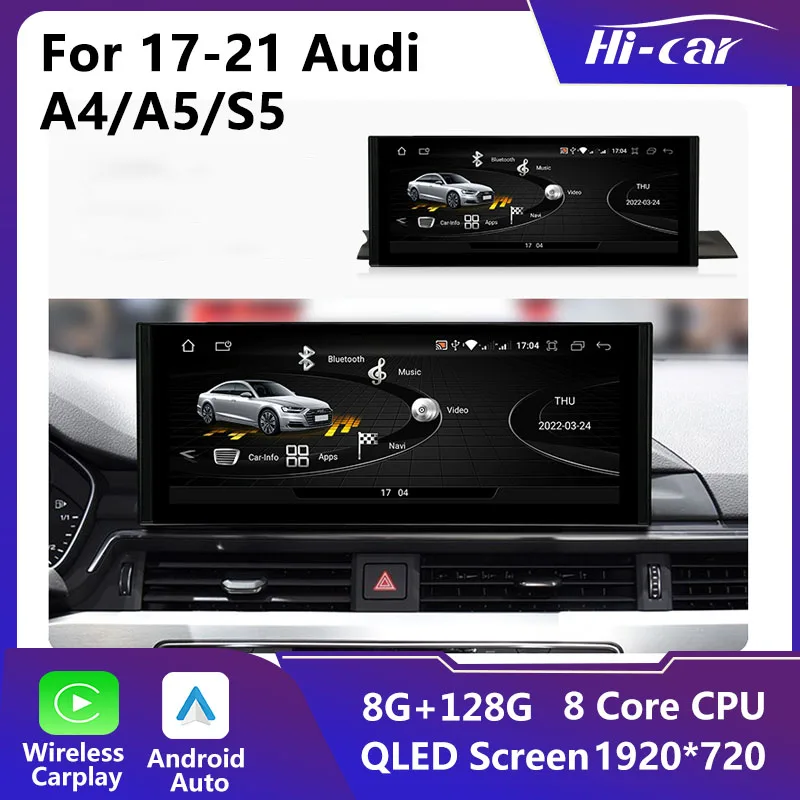 

Audi 12.3"original Car Style for 17-21 A4/A5/S5 Apple Car Play DSP Car Radio Navigation Entertainment System Android Auto