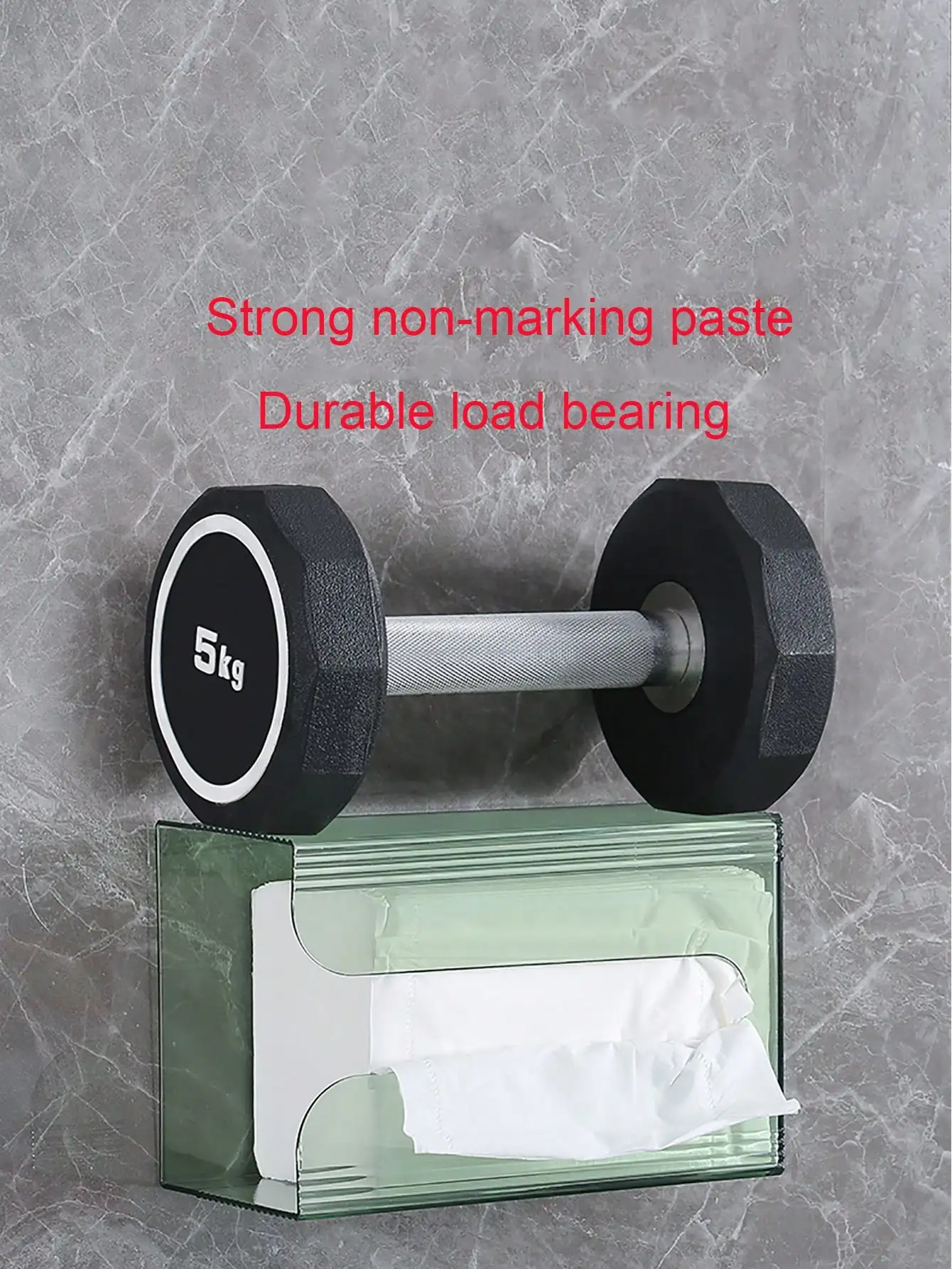 Bathroom Wall-Mounted Self-Adhesive Tissue Box Multi-Function Paper Towels Storage Box Portable Draw Cartons Commodity