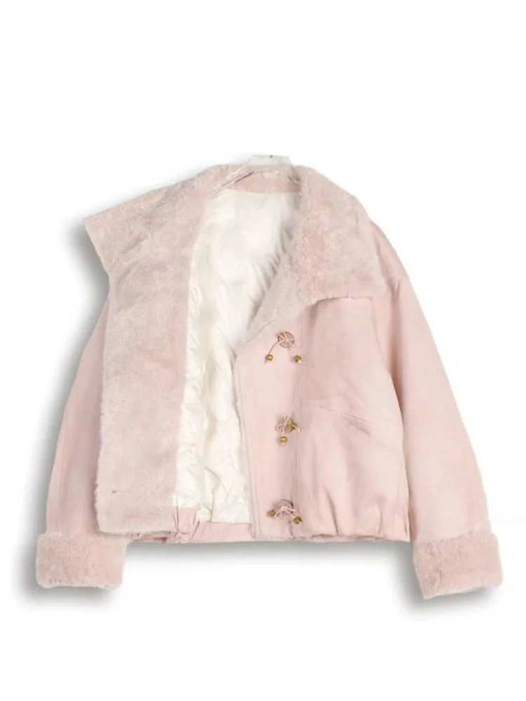 

Модная повседневная хлопковая куртка для женщин, маленький размер, универсальное хлопковое пальто в корейском стиле, с отложным воротником, свободного кроя