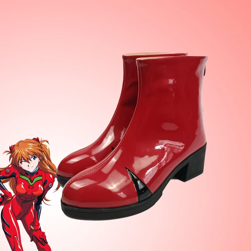 Asuka Langley Soryu Cosplay Shoes High Heels Boots Props Game EVA Role Play Performance Props Halloween Christmas Carnival