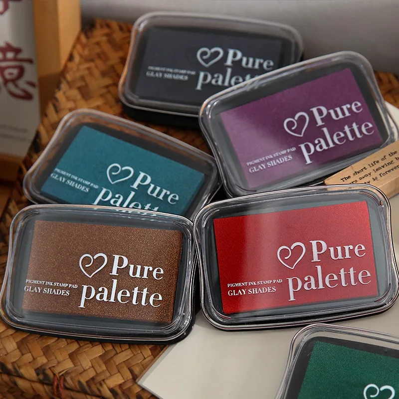 스탬핑 스크랩북 재료에 대한 빈티지 컬러 잉크 패드 큰 크기 스탬프 장식 DIY 취미 잉크 패드