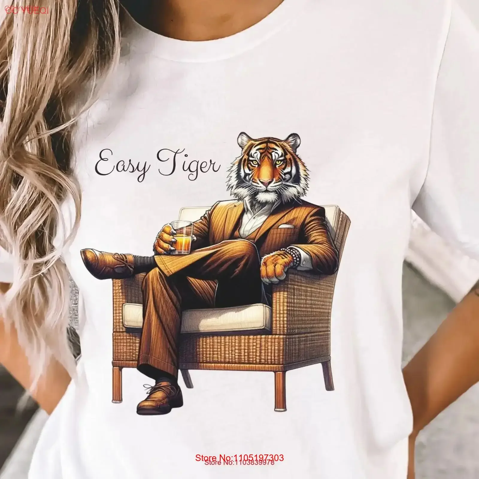 

Easy Tiger shirt tee Pride Funny Mens T Womens for him or her Retro Lover vintage Washed Slightly designer clothes Comfortable