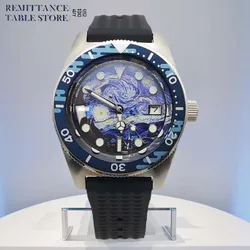 2024 New Men's Automatic Mechanical NH35 Watch Scratch-resistant Sapphire Glass Stainless Steel Case Aseptic Dial Watch