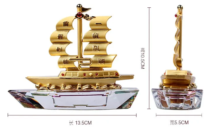 Imagem -03 - Talismã Eficaz Estátua de Cristal do Feng Shui Boa Sorte Veleiro da Sorte Seguro Boa Sorte Escritório Empresa Loja Casa 2023