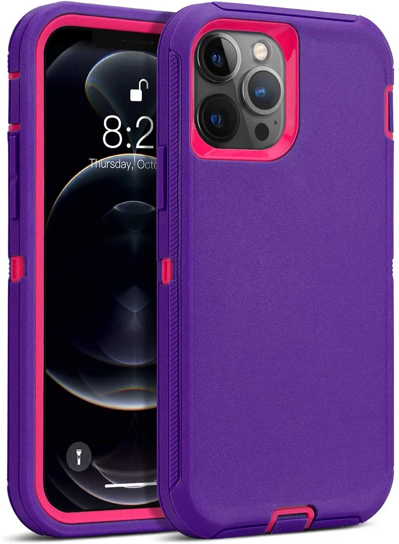 

CHAOYIDIAN 3 in 1 Heavy Duty Defender Armor Case for iPhone 16 15 14 13 12 11 Pro Max Shockproof Rugged Case with Back