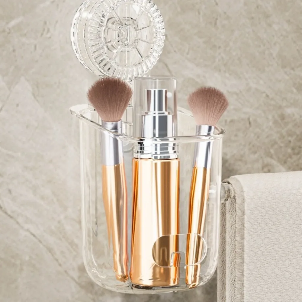 

Прочная пластиковая вешалка для полотенец с двойной присоской, прозрачная многофункциональная сливная стойка для хранения, водонепроницаемая вешалка для полотенец без удара, туалет