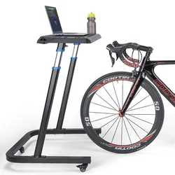 Removable Bike Trainer Desk Multi-Purpose, Adjustable Height Desk for Indoor Cycling and Standing