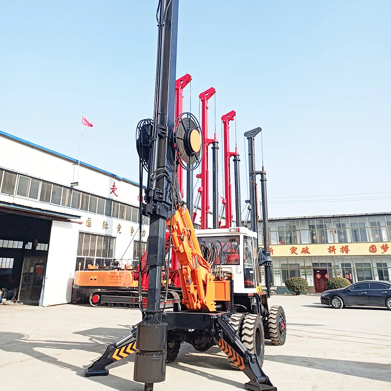 Hot Sale Multi Function Wheeled Rotary Drilling Rig Mobile Pile Rig for Building Projects Foundation Construction