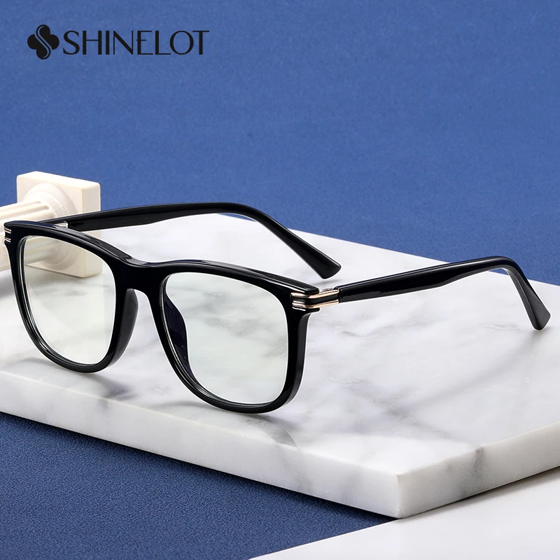 

93555 Technology Oriented Eyeglasses Frame Men Radiation Protection Natural Style Glasses High Quality Male Eyewear Accessory