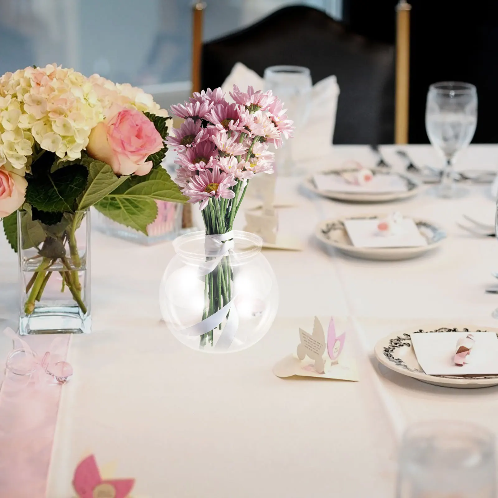 

Plastic Fish Bowl Clear Heavy Duty Anti-Shatter Container For Candy Party Favor Decorative Aquarium Home Office Wedding Tabletop