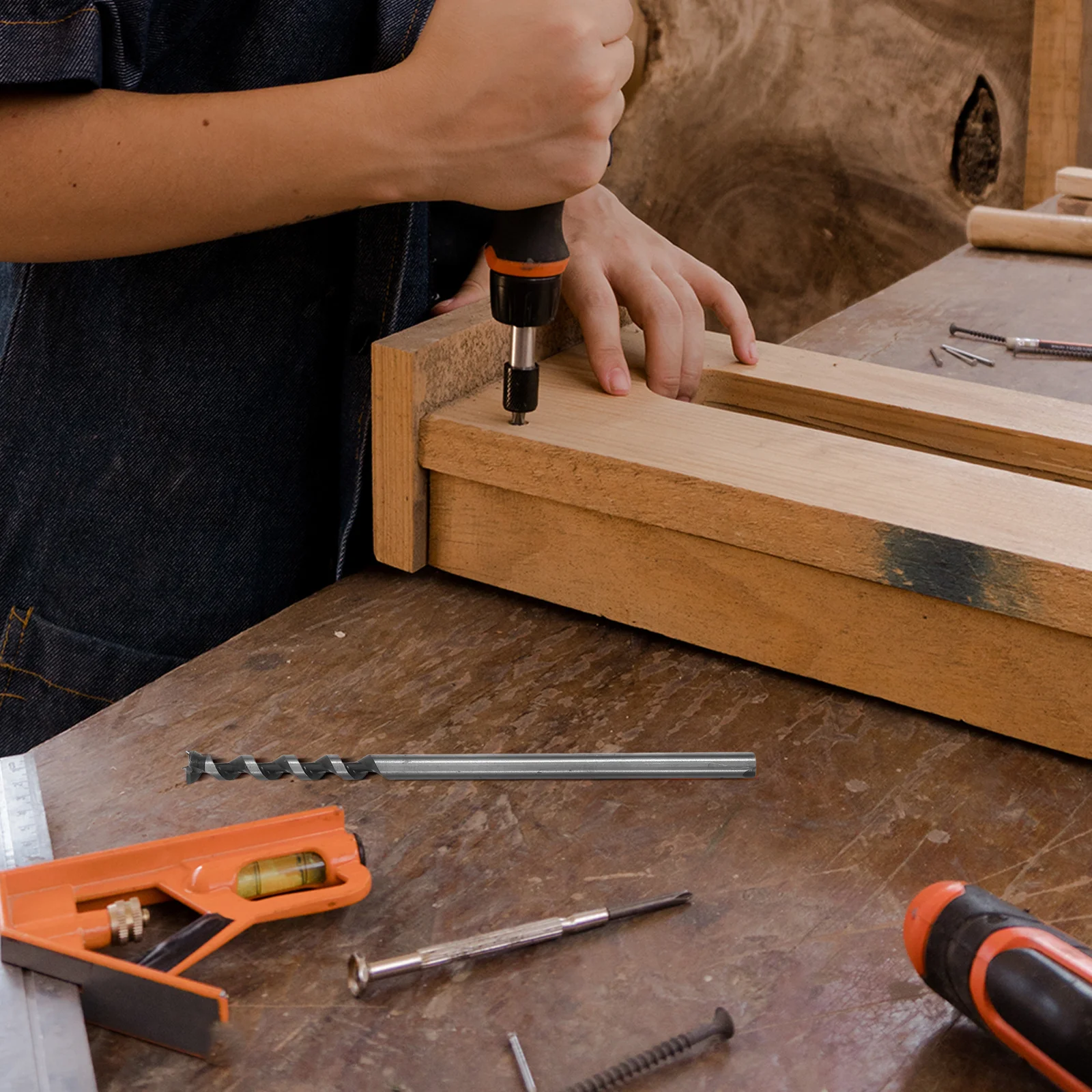 

12.7mm Square Hole Drill Bit Carbon Steel Chisel Mortising Attachment for Various Woodworking Tasks Square Hole Drill Bit