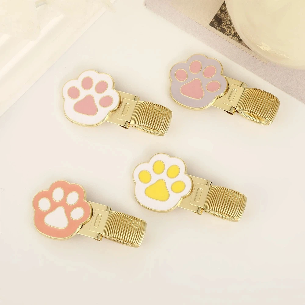 Securely Holds Puppy Pen Clip with Spring Heavy-Duty Secure Grip Cat Paw Pen Clip Telescopic Spring Durable Notebook Pen Holder