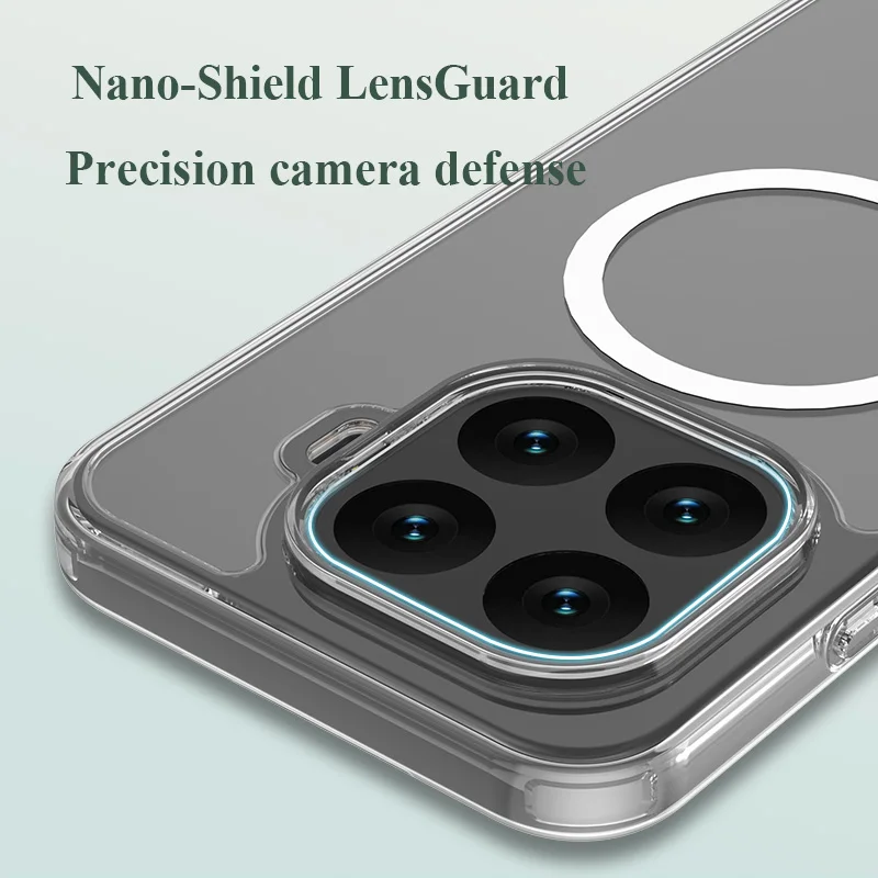 حافظة هاتف مغناطيسية شفافة عالية الدقة لهاتف Xiaomi 15T Pro/Mi 15T زوايا وسادة هوائية مضادة للخدش مضادة للخدش من البولي يوريثان الحراري + PC حافظة صلبة شفافة #4