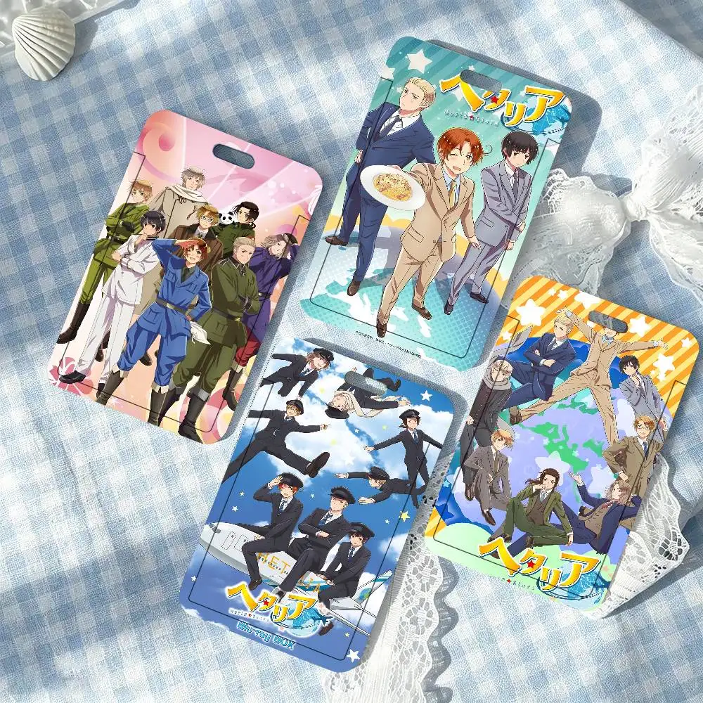 Hetalia World Stars Lanyard Card Holders Student ID Card Holders Neckband Card Holders Access Control Accessories Gifts