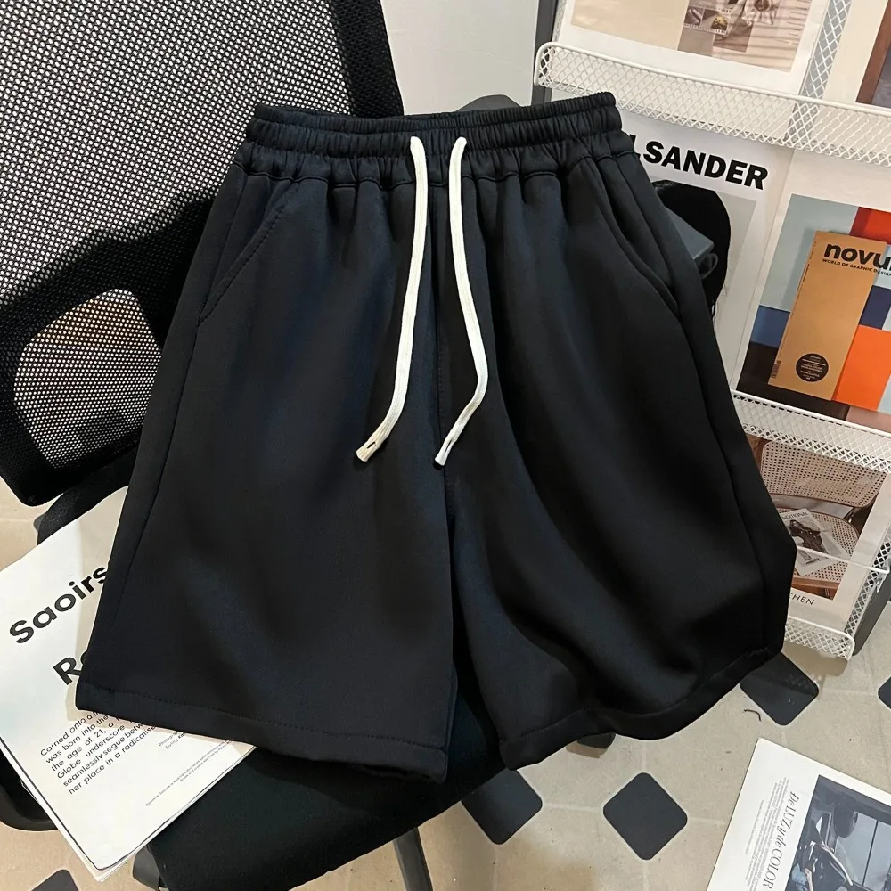 2026 High-quality Solid Color Sports Shorts for Men and Women Summer American Straight Leg Loose Casual Pants - Image 4