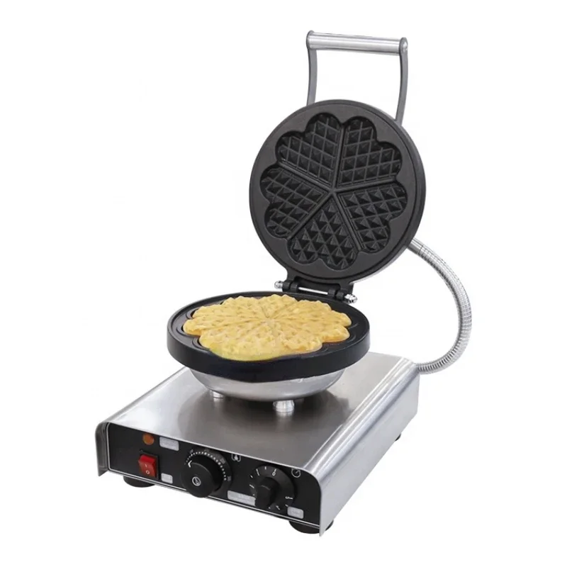 Kitchen Commercial  Waffle Makers Machine  Electric Five Heart Shape Interchangeable Plate 220V Waffle Maker