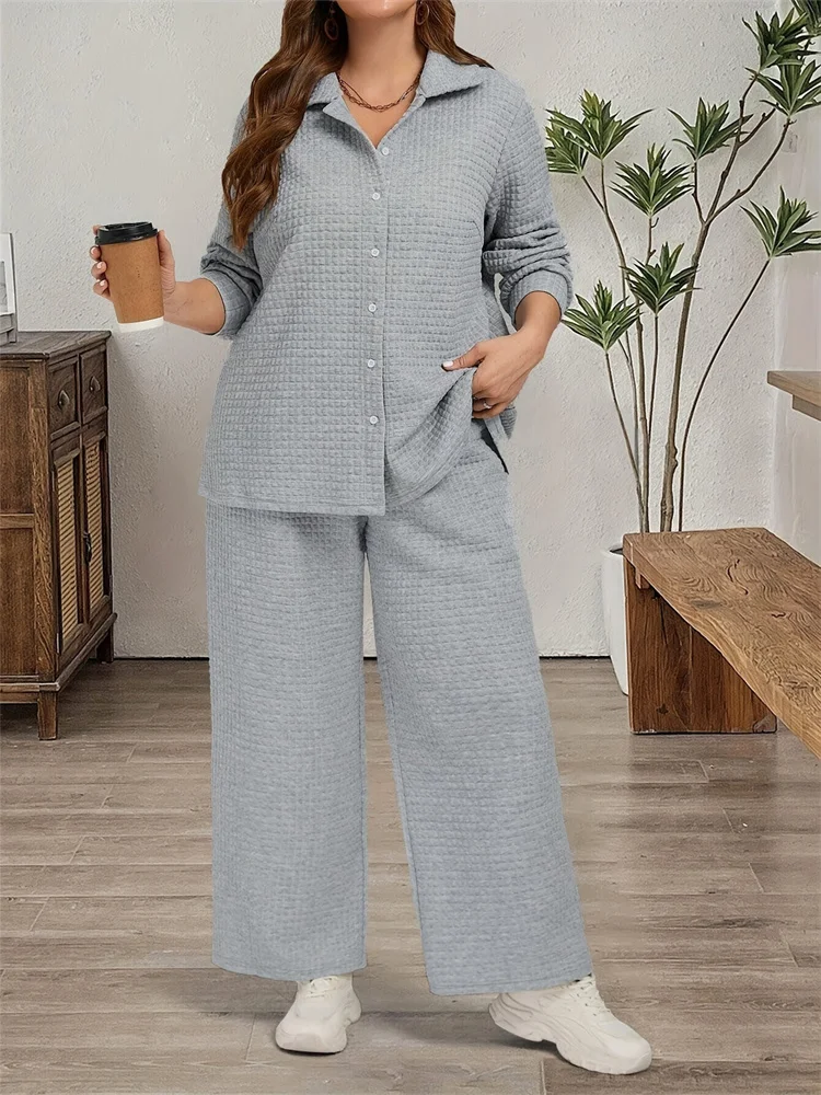 Wmstar broeksets groothandel plus size casual comfortabele losse tweedelige set rits top en broek bijpassende dropshopping