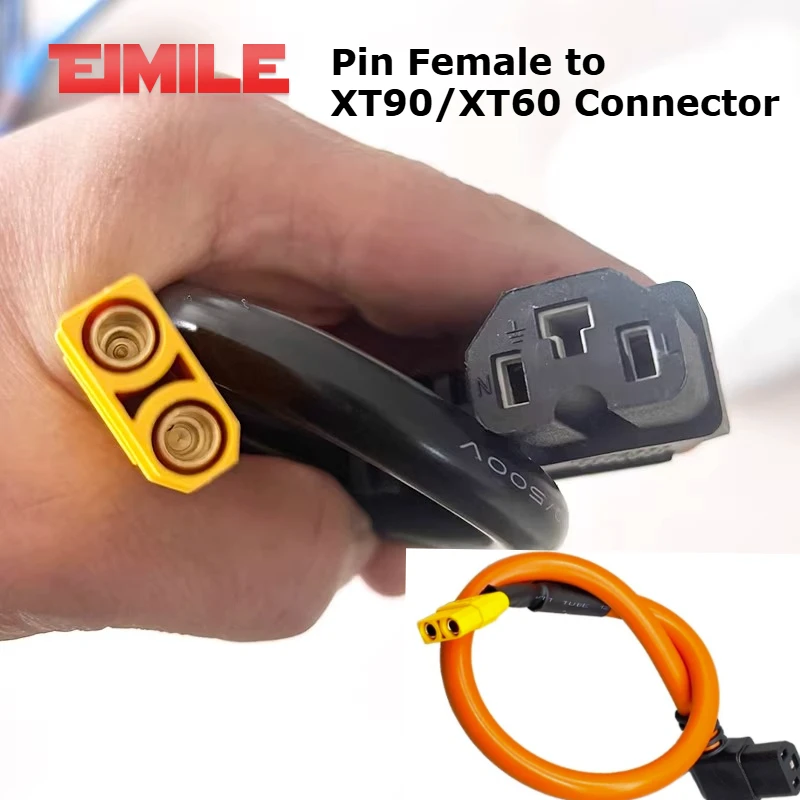 XT60/XT90 Male/Female to C13 Lithium Battery Charging Adapter Plug 45AHigh Current Bend Electric Vehicles Charger Connector Line