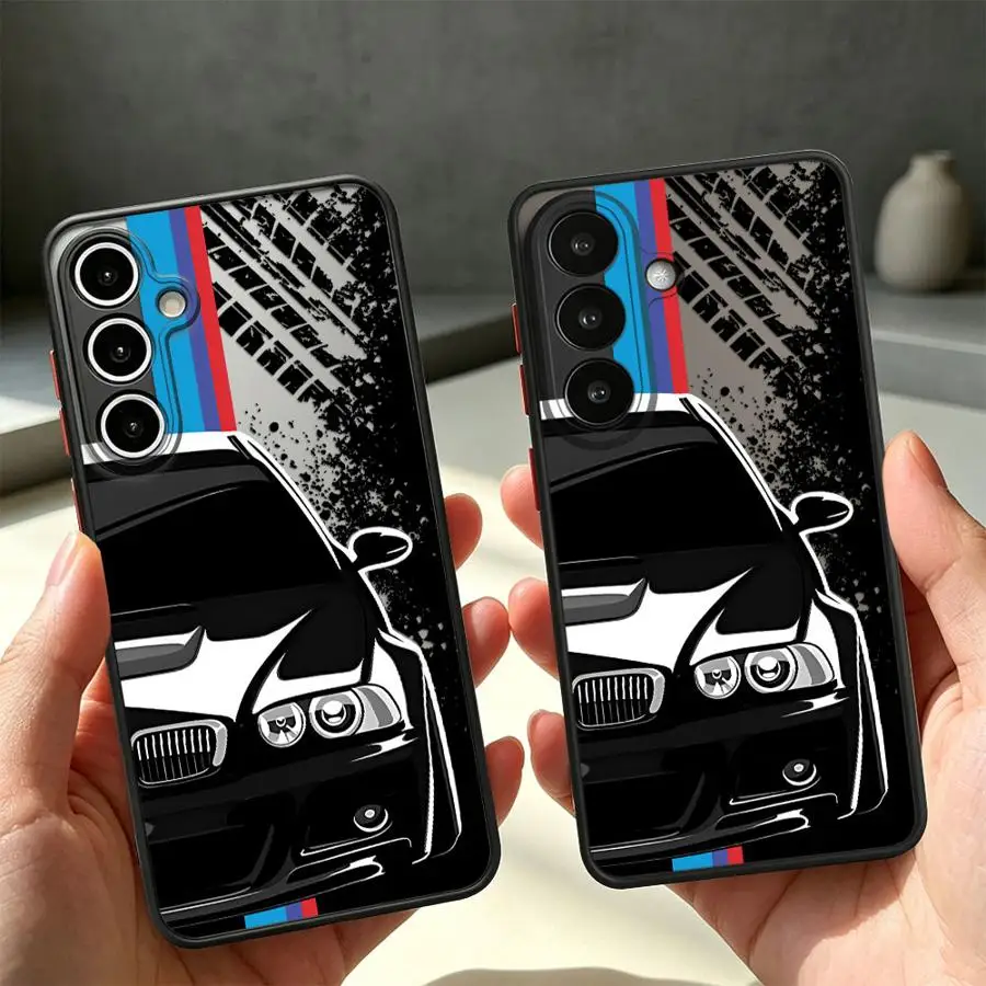 Sports B Power Car M Logo Phone Cover Case for Samsung Galaxy A14 A23 A52S A72 A37 A73 A57 A17 A52 A54 A56 A55 A34 A36 A53 A16