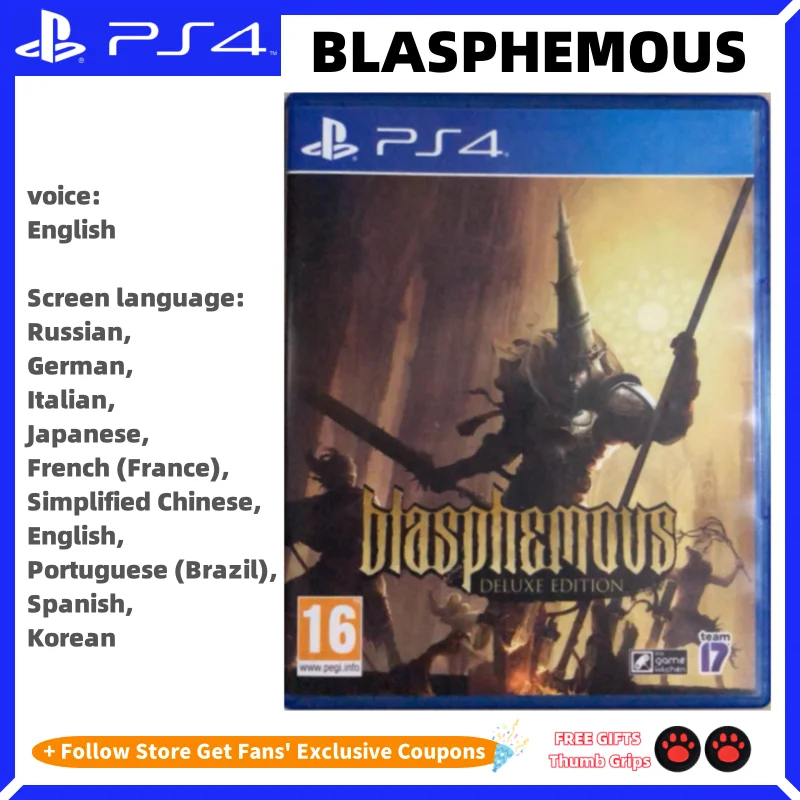 

Sony Playstatio4 PS4 Genuine New Game CD Blasphemous Playstation 4 Game Card SONY Ps4 Games Blasphemous