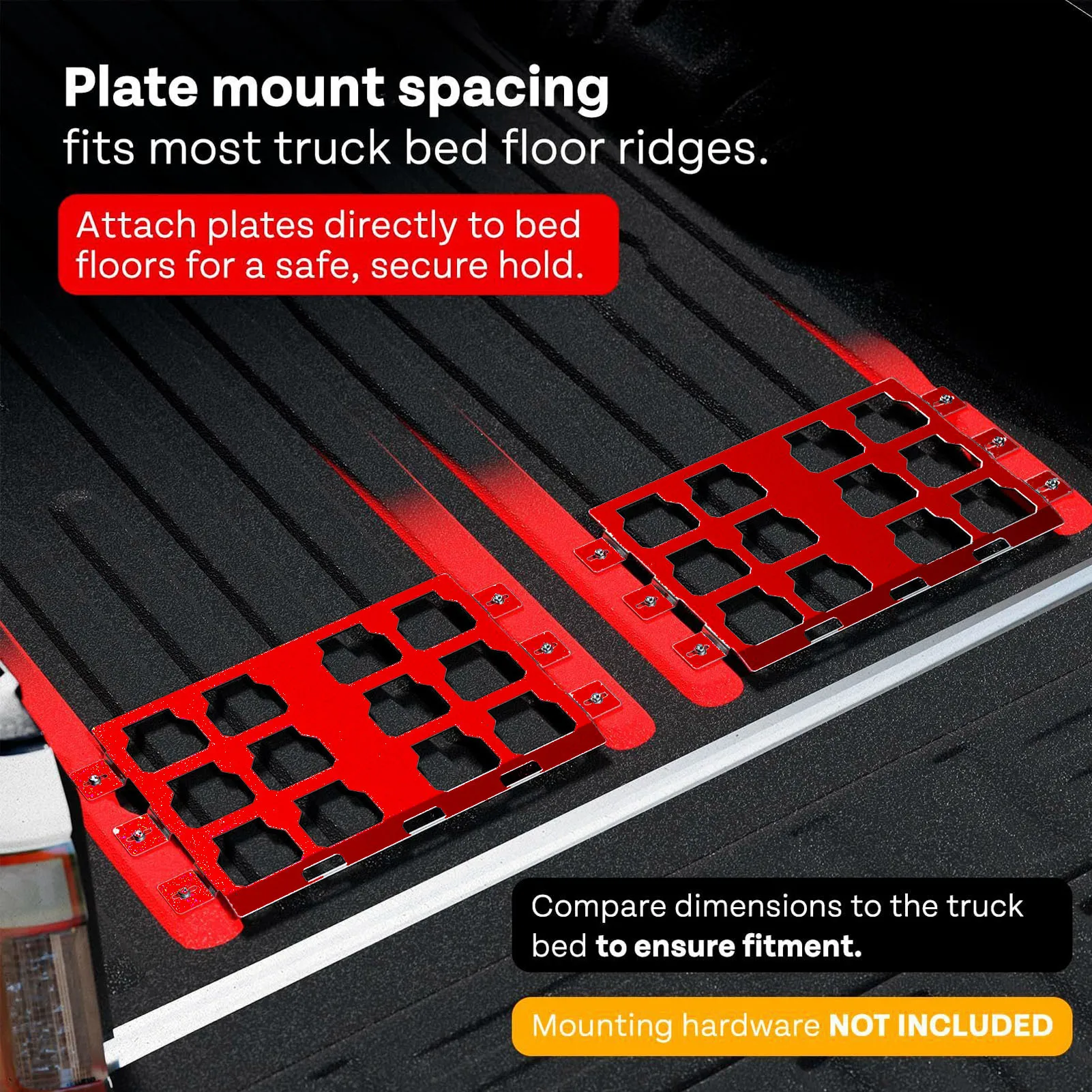 2 Set Tool Box Wall Mount Plate Fit for Packout Alloy Steel 100lbs Bearing Capacity Toolbox Wall Mounting Plate