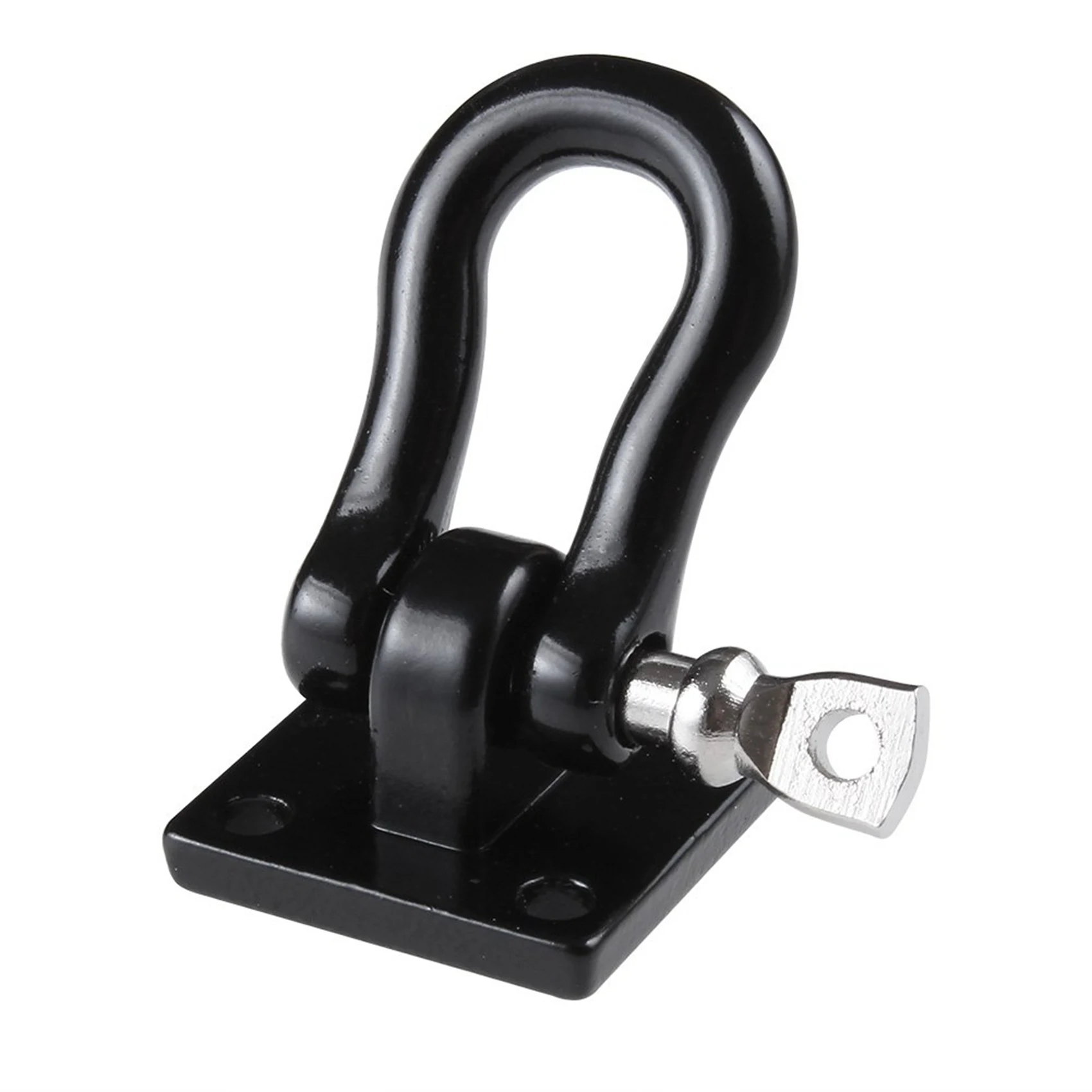 B78B-8Pcs Trailer Towing Buckle Tow Hooks Metal Climbing Trailer Shackles For 1/10 RC Car Truck Climbing Car (Black)