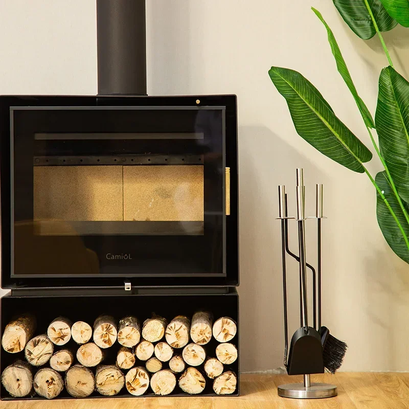2025/New design high quality freestanding wood fire heaters wood burning stove fireplace indoor