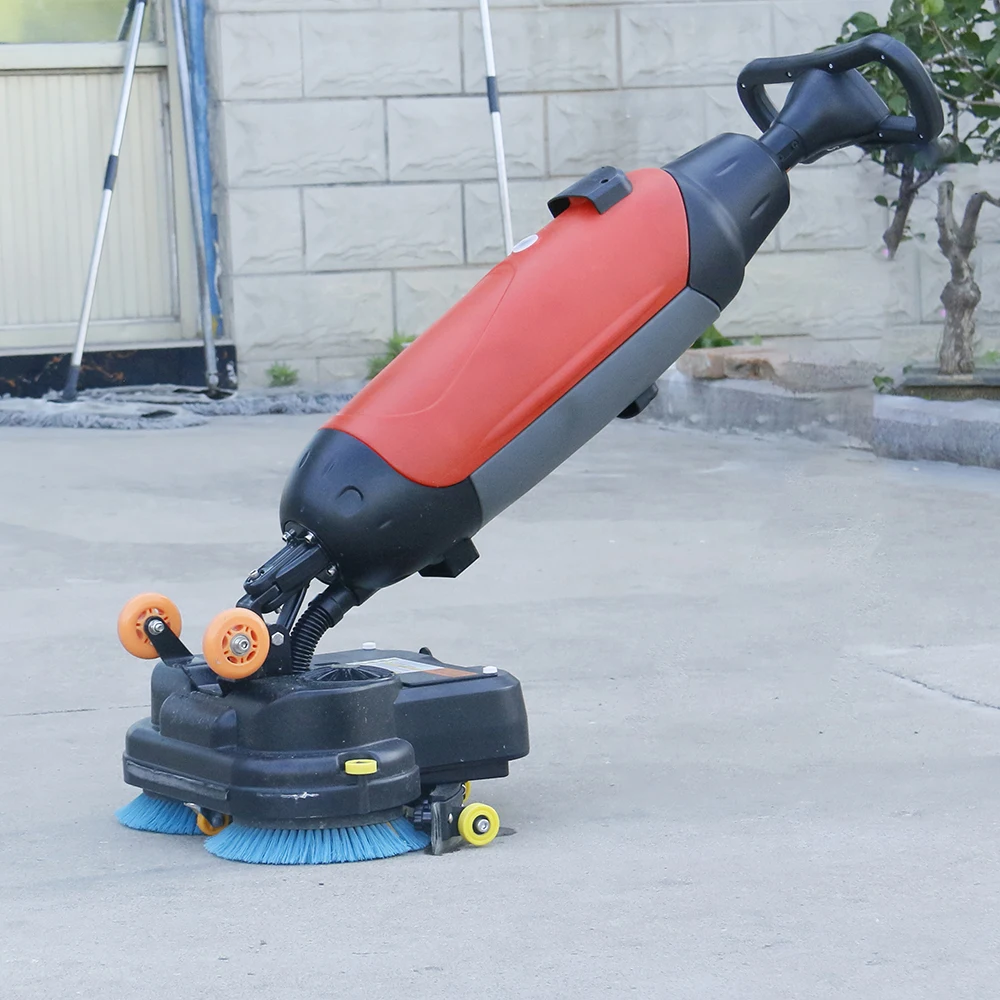 Hand-push Electric Floor Cleaning Machine Commercial Cleaning Unit with Integrated Suction and Scrubbing Function