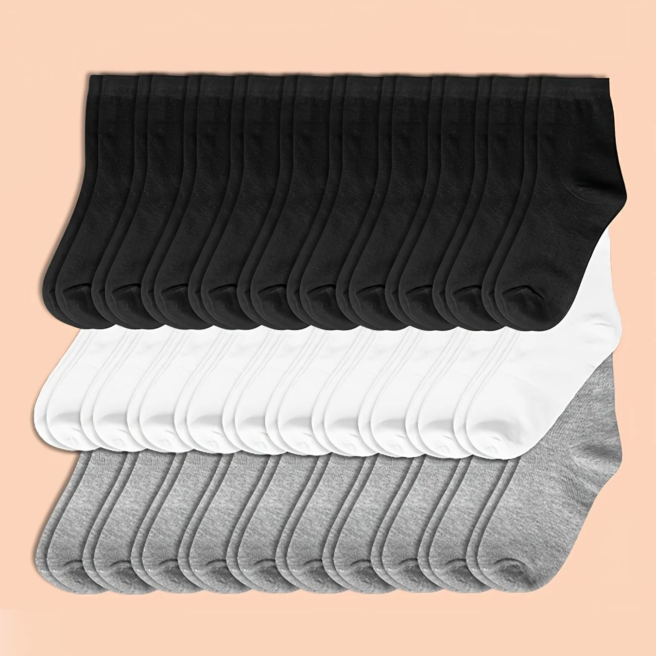 5 pairs of men's mid-calf socks for spring, summer, autumn, and winter, featuring odor resistance, sweat absorption, breathab