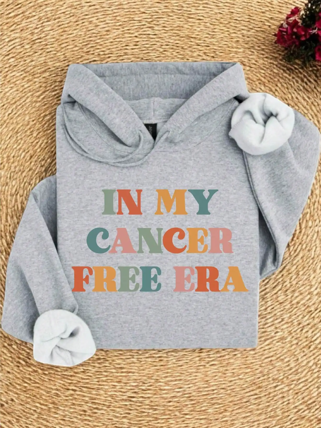 

Толстовка с капюшоном In My Cancer Free Era, капюшон с поддержкой семейного рака, осведомленность о раке, подарок на выжив рак, борьба с раком в стиле ретро,