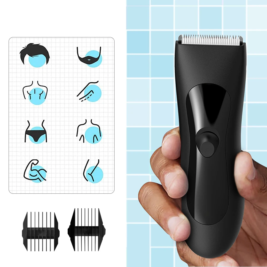 

Электрический мужской триммер для волос, перезаряжаемый через Usb, идеально подходит для паха и лобковых зон, идеальный подарок