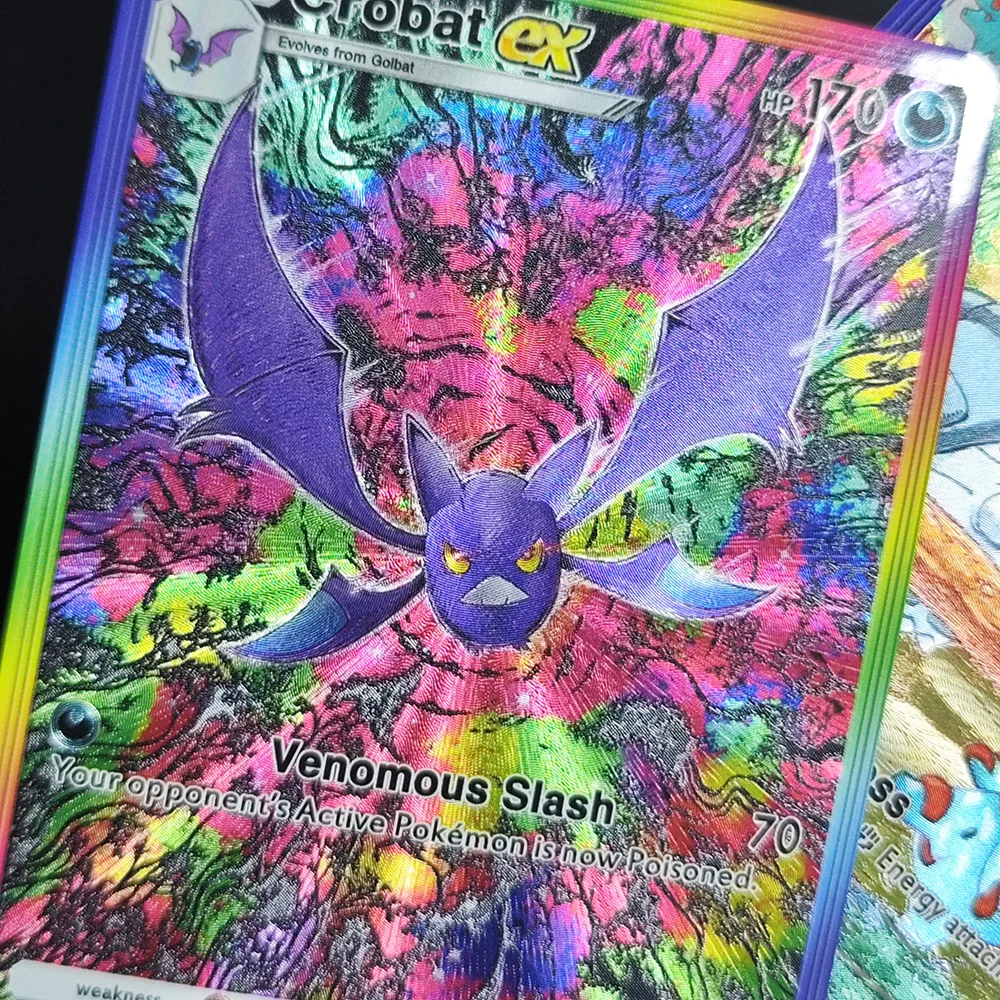 Cartão de Jogo DIY Pokémon TCG Pocket Card Sabedoria do Mar e do Céu Crobat Lanturn Shuckle Donphan Qwilfish EX 2-Star APP