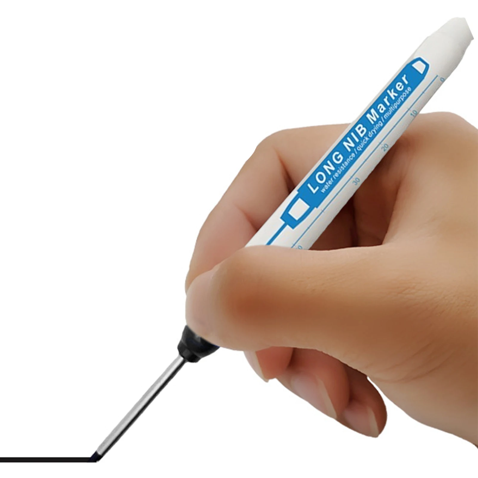 Deep Hole Marker 30 Mm Long Nib Marker Waterproof Marker Pen For Woodworking Hardware Decoration Construction