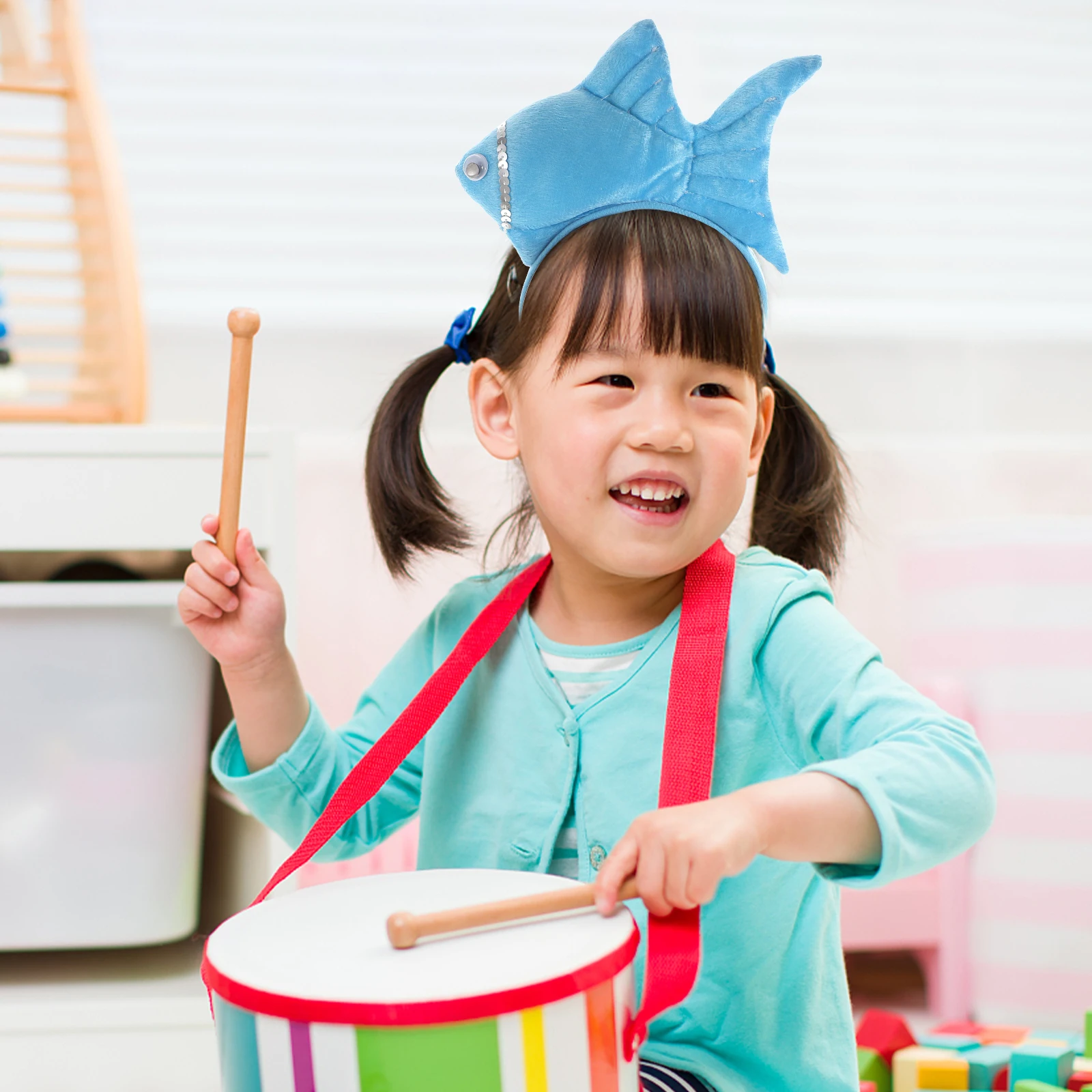 

Goldfish Headband Cartoon Headdress Kids Ocean Life Hairband Fabric Animal Party Accessories Hair Fixing Band Easy Wear One Size