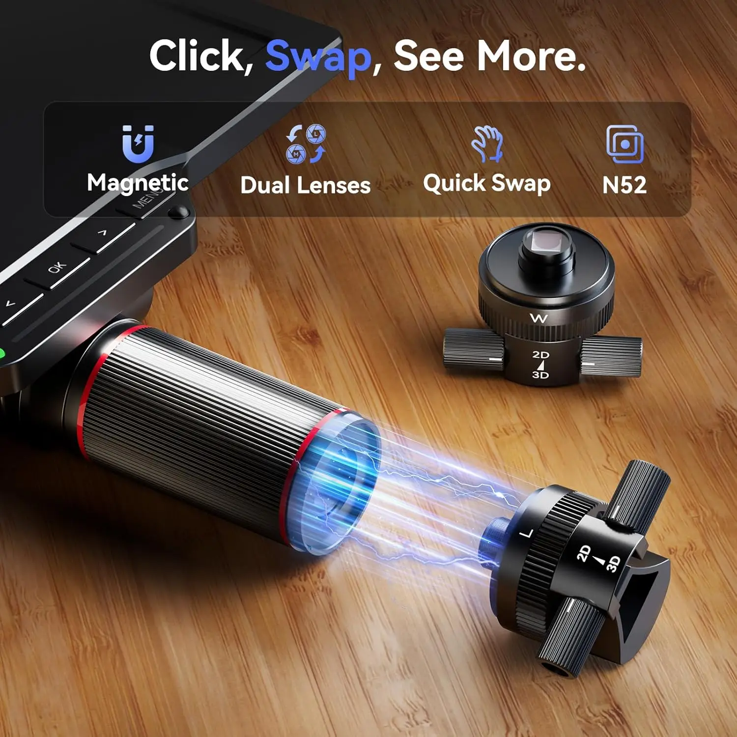 TOMLOV Mikroskop 3D TM3K-3D 7" 3K HDMI Elektronische Reparatur Microscopio Magnetische Dual Lens Flex Arm Ring Licht Löten Werkzeug