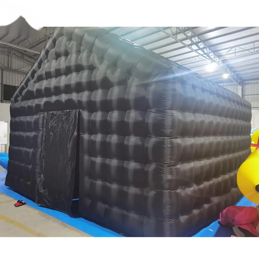 Commercial Black Portable Inflatable Nightclub Tent Cube Night Club Marquee Disco House Vip Lounge For Wedding Party