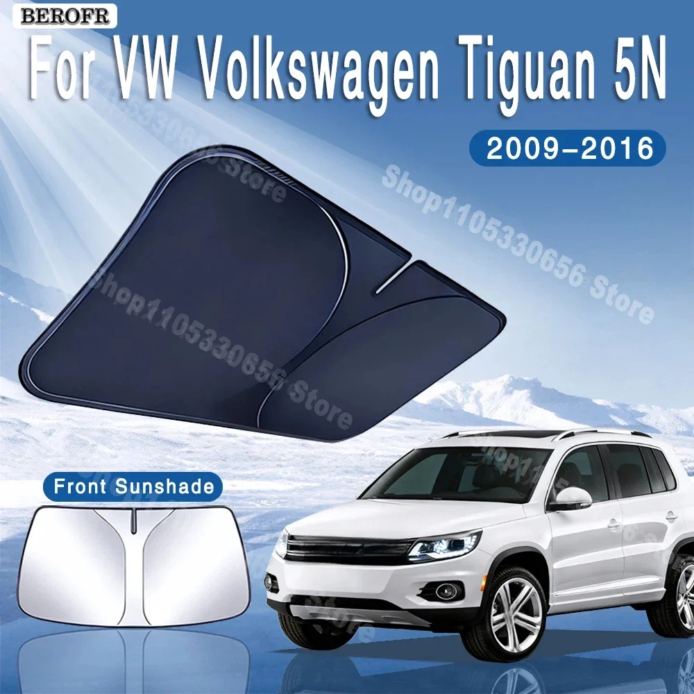 Car Sun Visor Front Windshield Sunshade Heat Insulation Summer Auto Accessories For VW Volkswagen Tiguan 5N 2009~2016 2015 2016