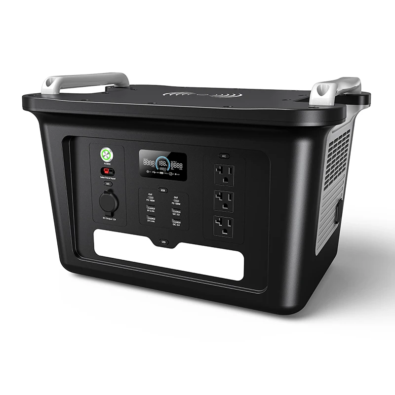 Solar Power Station Portable 1800W to 2000W Power Banks Power Station Bidirectional Inverter Lithium Iron Phosphate for House