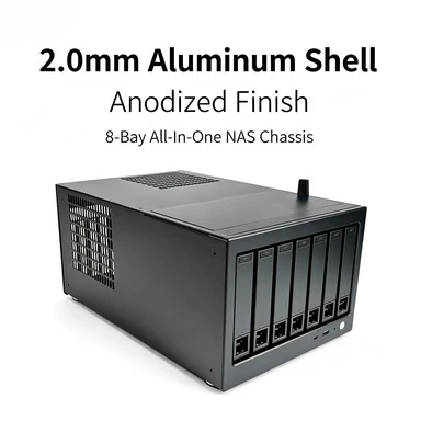 4‑Bay External Hard Drive Enclosure, 10Gbps High‑Speed Storage Dock for 3.5‑Inch SATA Hard Drives Data Expansion Housing