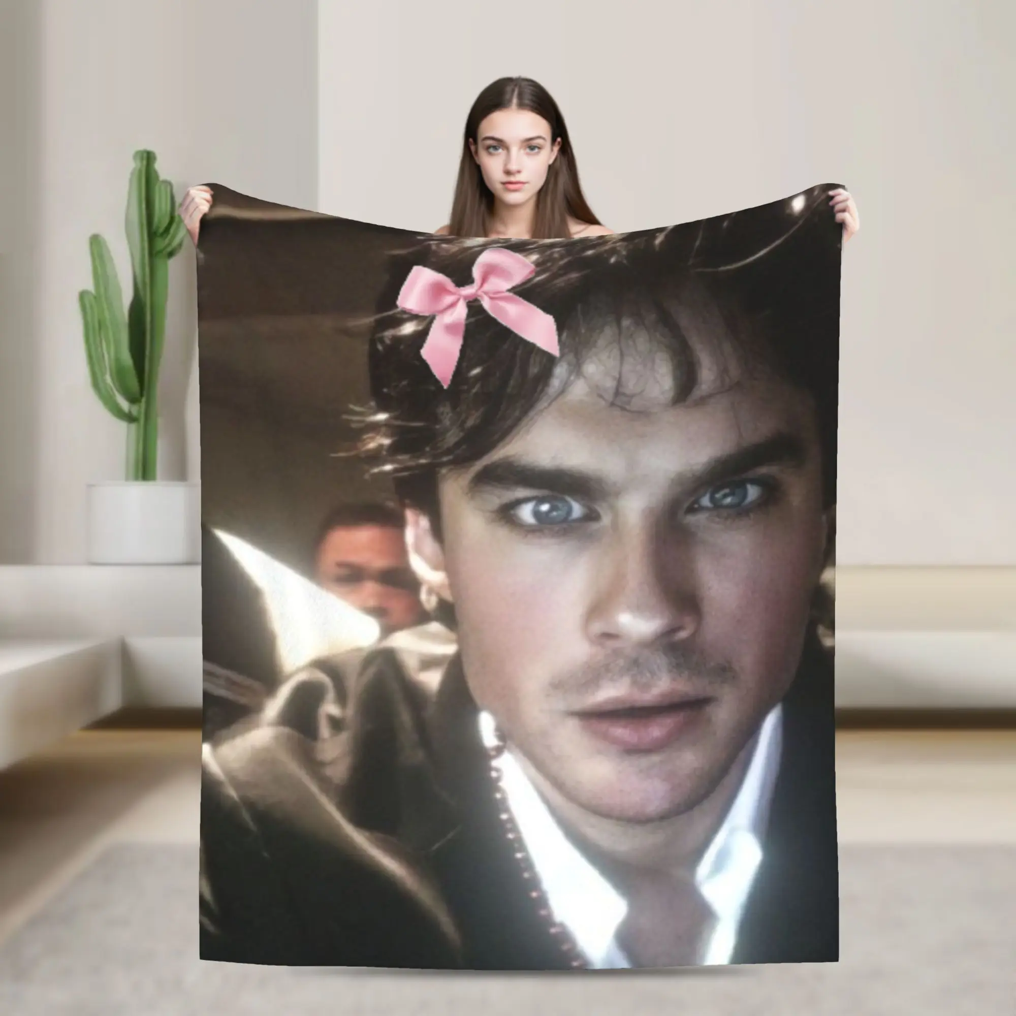 

Одеяло с принтом Damon Salvatore для мужчин и женщин, супер мягкие теплые пледы для гостиной, 50x60 дюймов, разные размеры