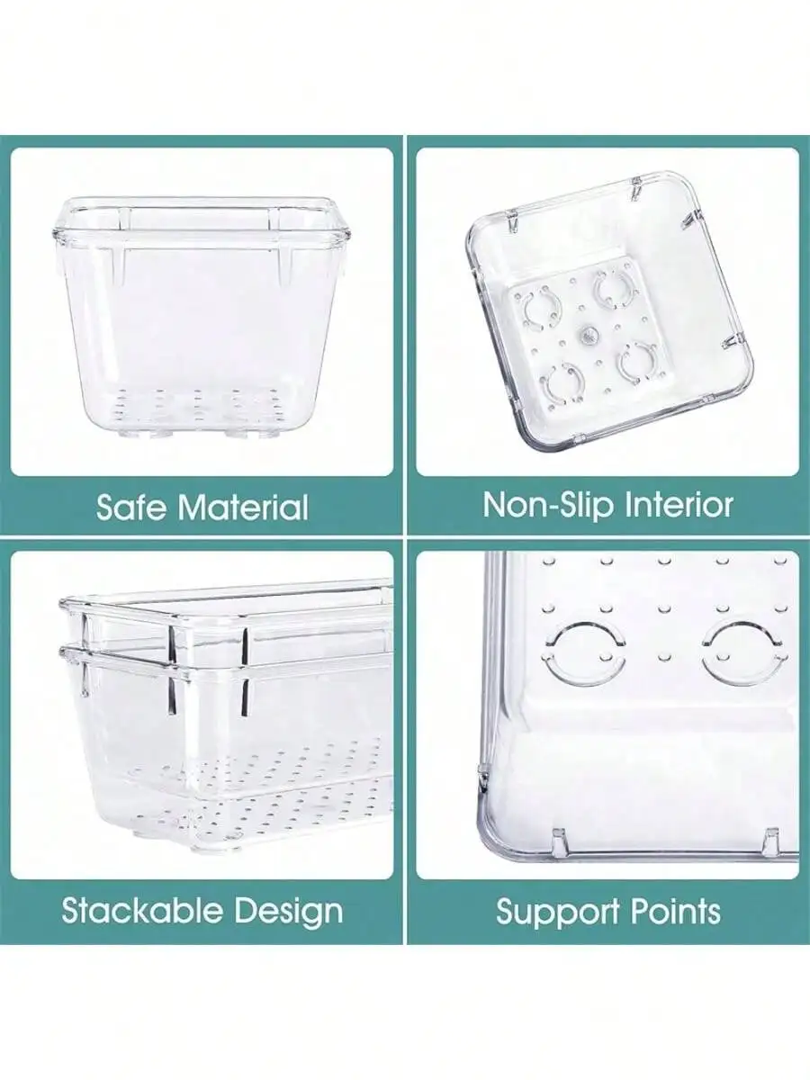 Conjunto organizador transparente de 24 unidades: mesa de acrílico/gaveta/armazenamento de vaidade de cosméticos + suporte de escova