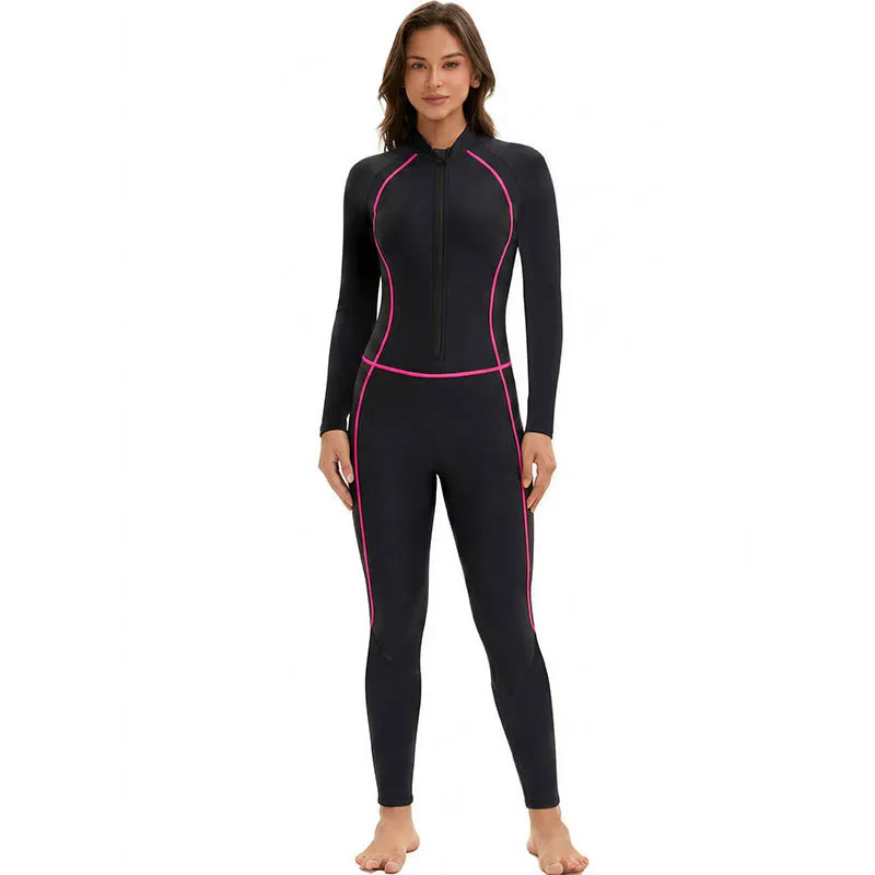Women's Long Sleeve Swimsuit Modest Surfing Wetsuit Printed Diving Suit Rash Guard Swimwear Nylon Spandex Beachwear UPF 50+