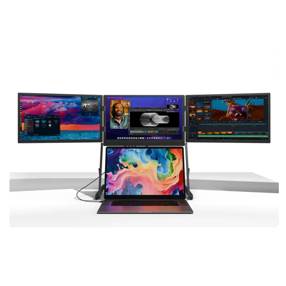 

TriCreate 15,6-дюймовый 1080P FHD USB-C алюминиевый ЖК-дисплей портативный бизнес-игровой монитор инфракрасный экран монитор OEM QuadCreate
