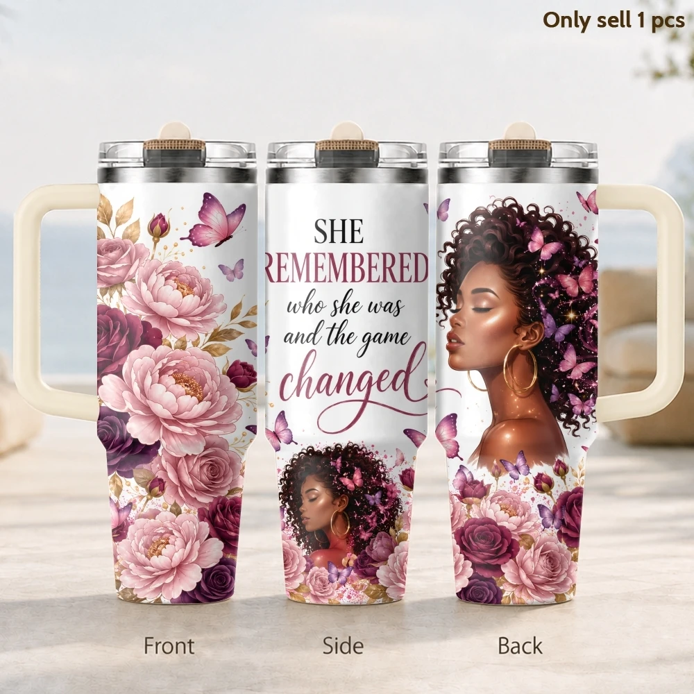 

Always Remember You Are Vacuum Flasks 40oz 3rd Gen Vacuum Insulated Stainless Steel Tumbler Cup with Handle Straw Lid