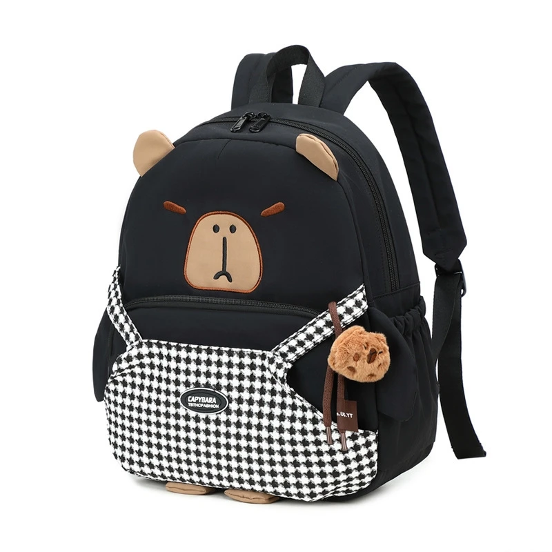 

Back To School Capybara Backpacks Y2K Cute Backpack Plush Bag Cartoon Soft Funny Animal Large Capacity Unisex Student Backpacks