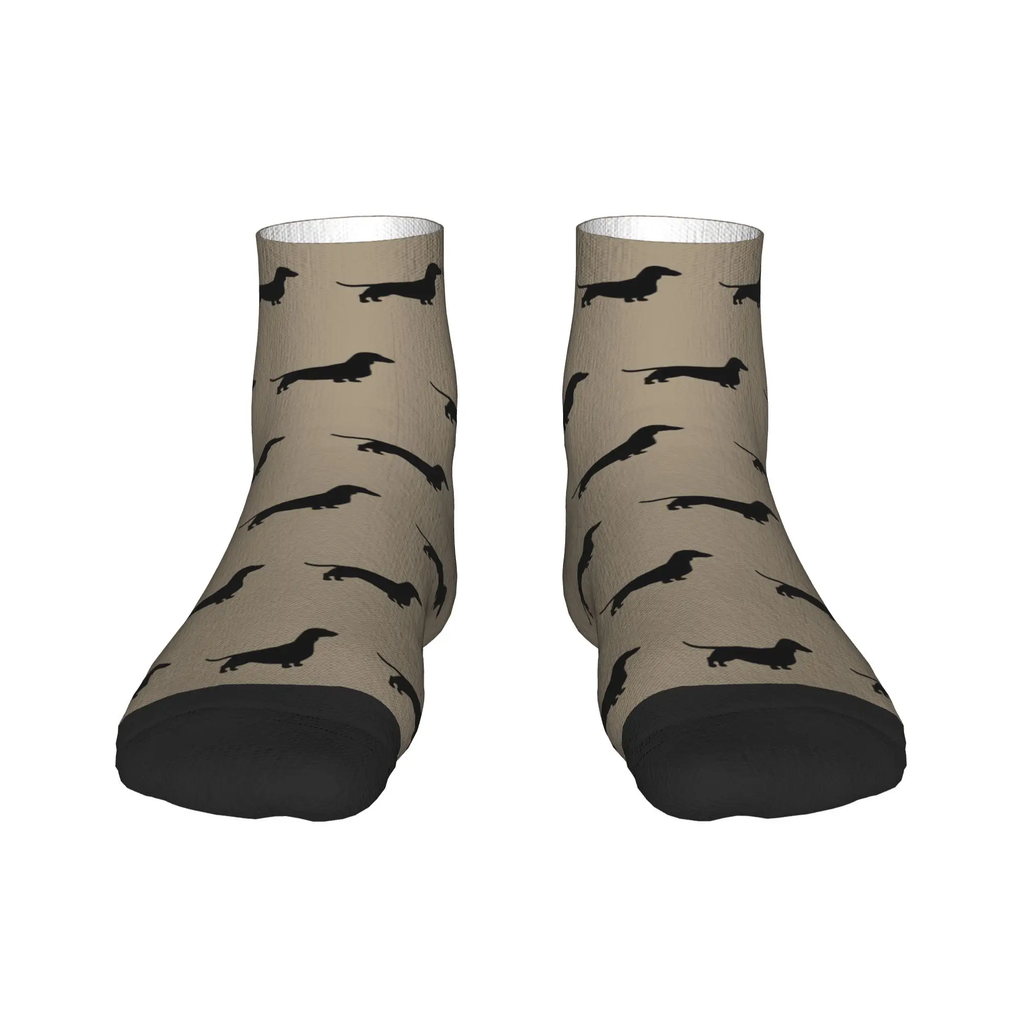 

Dachshund Dog Silhouette(s) Smooth Coated Wiener Dog Socks Harajuku Stockings All Season Socks Accessories for Man's Woman's