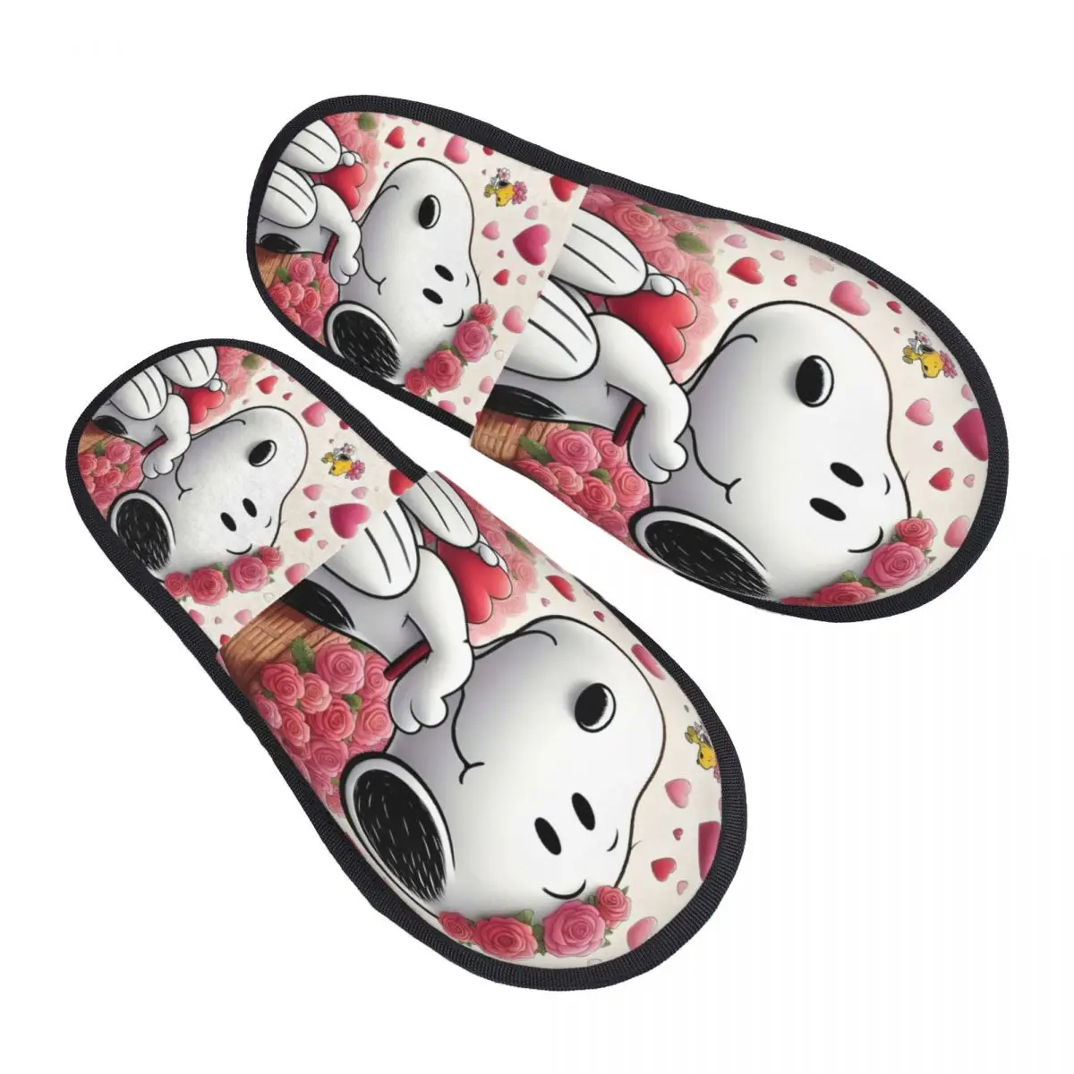 

Изготовленные на заказ домашние тапочки из мягкой пены с эффектом памяти в стиле комиксов Снупи, женские удобные теплые нескользящие тапочки с собакой в стиле каваи, аниме
