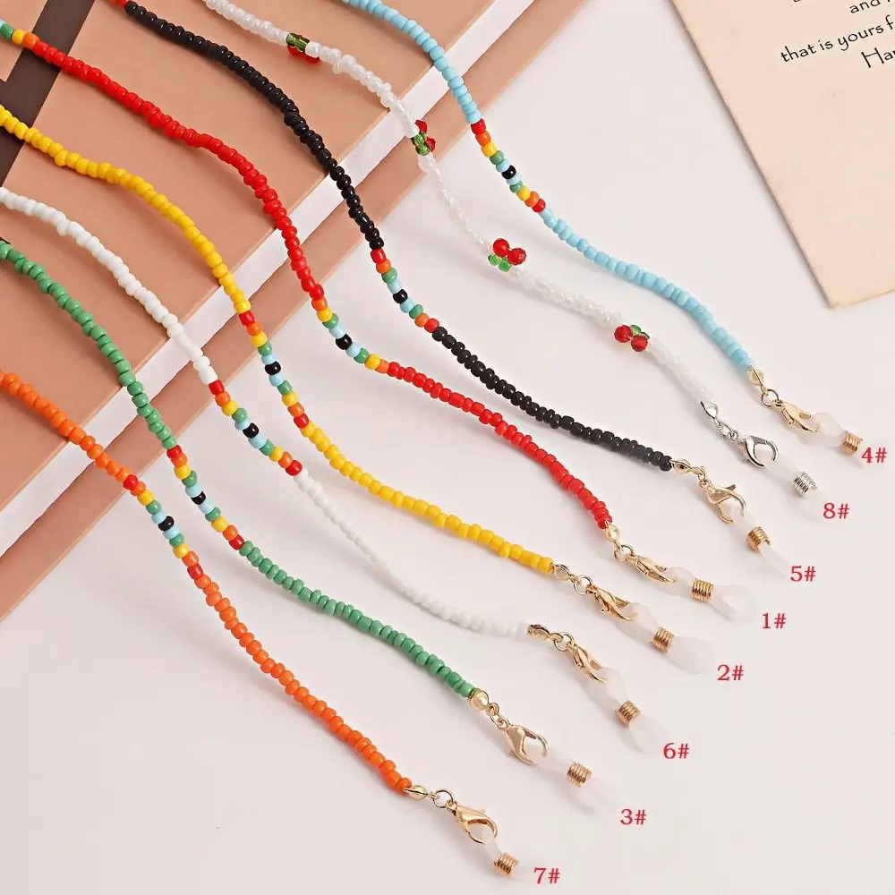 Colorful Rice Beads Eyeglass Chains Trendy Delicate Sunglasses Masking Chains Antiskid High Quality Glasses Hanging Chain