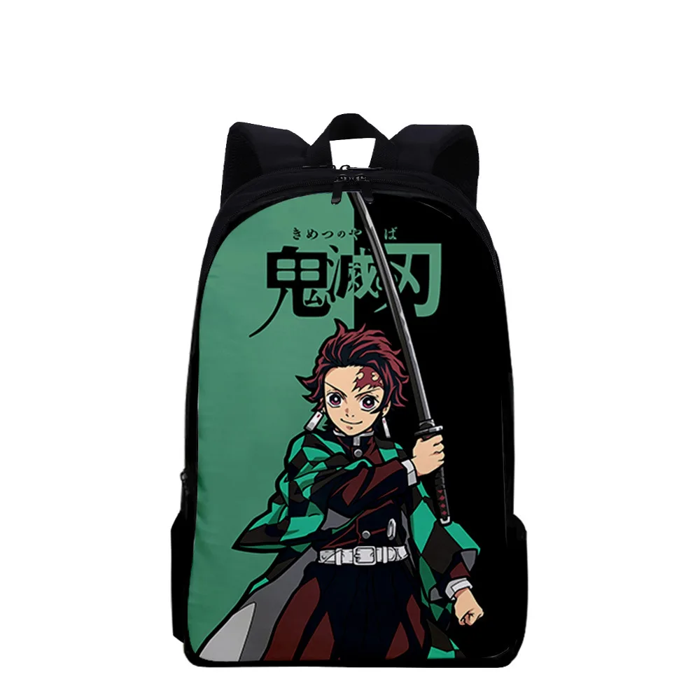 Japão anime demônio slayer mochila kimetsu não yaiba kamado tanjirou agatsuma zenitsu nezuko oxford desenhos animados mochila para computador portátil